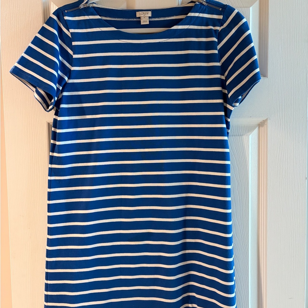 J. Crew Blue and White Striped Tee